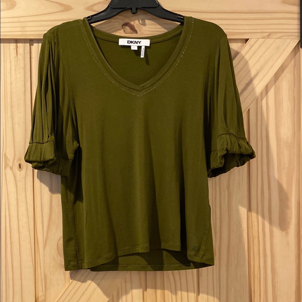 DKNY Deep Olive Blouse for Women